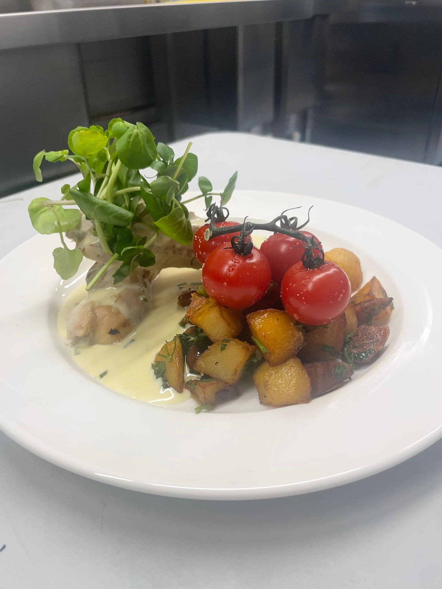 Seared Chicken White Wine Sauce